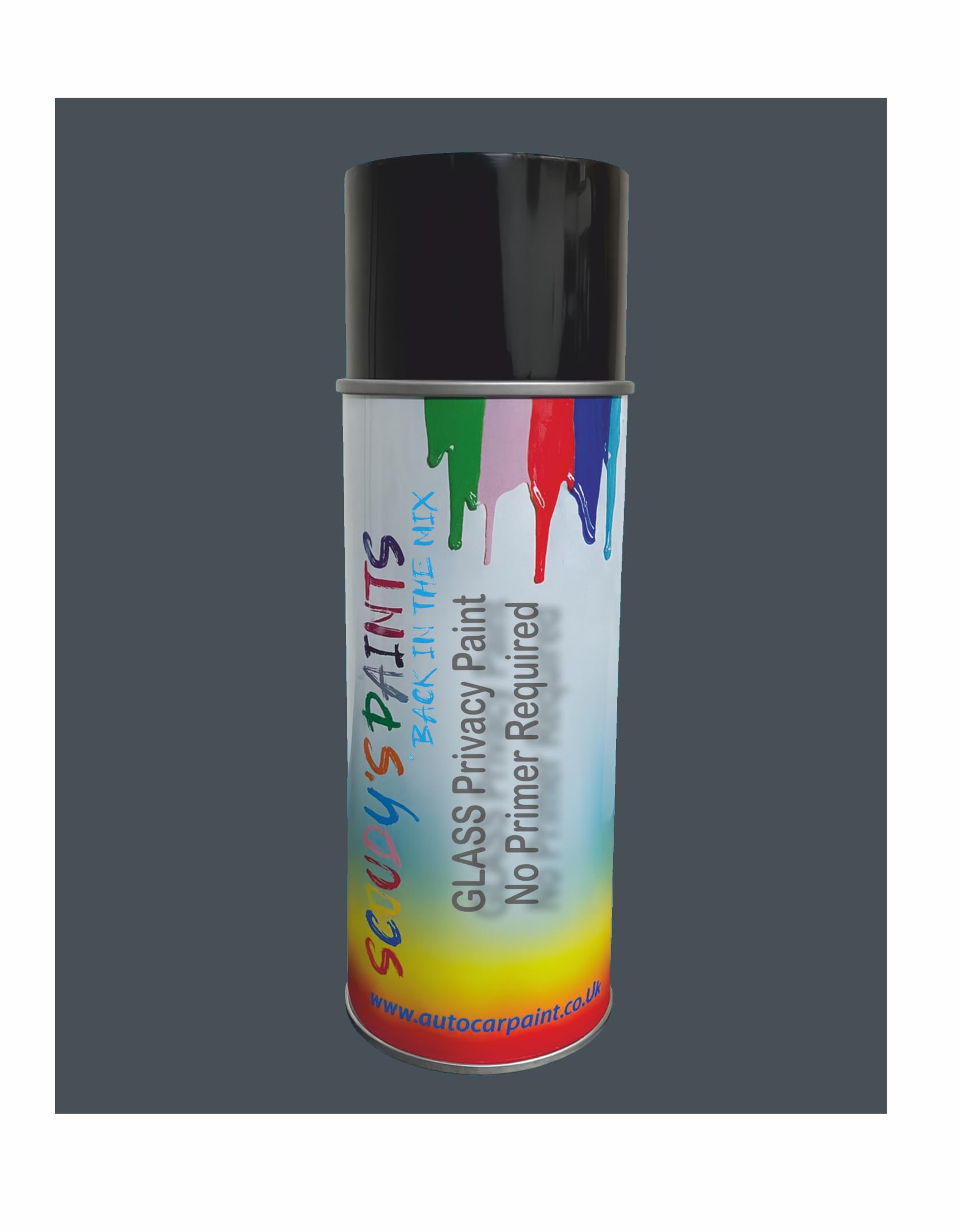 SCOOBYS PAINTS BACK IN THE MIX Security Paint Glass Privacy Window Paint, Quick-Drying High Adhesion Acrylic, No Primer Required, Direct Application, Multiple Colours Available (Slate Mate Grey)