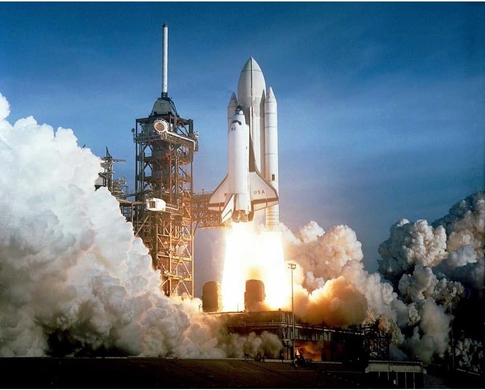 ArtDirect Launch of the First Flight of Space Shuttle Columbia, 1981 18x15 Gallery Wrapped Canvas Museum Art by NASA