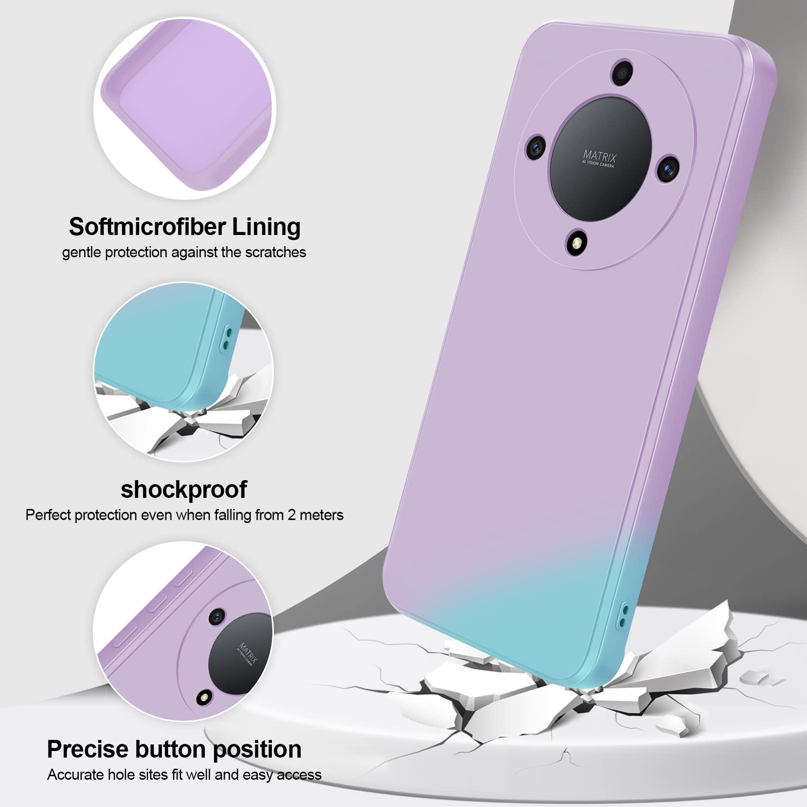 GiiYoon Case Compatible with Honor Magic 5 Lite, Silky-Soft Touch Full-Body Protective Phone Silicone Case - Image 2