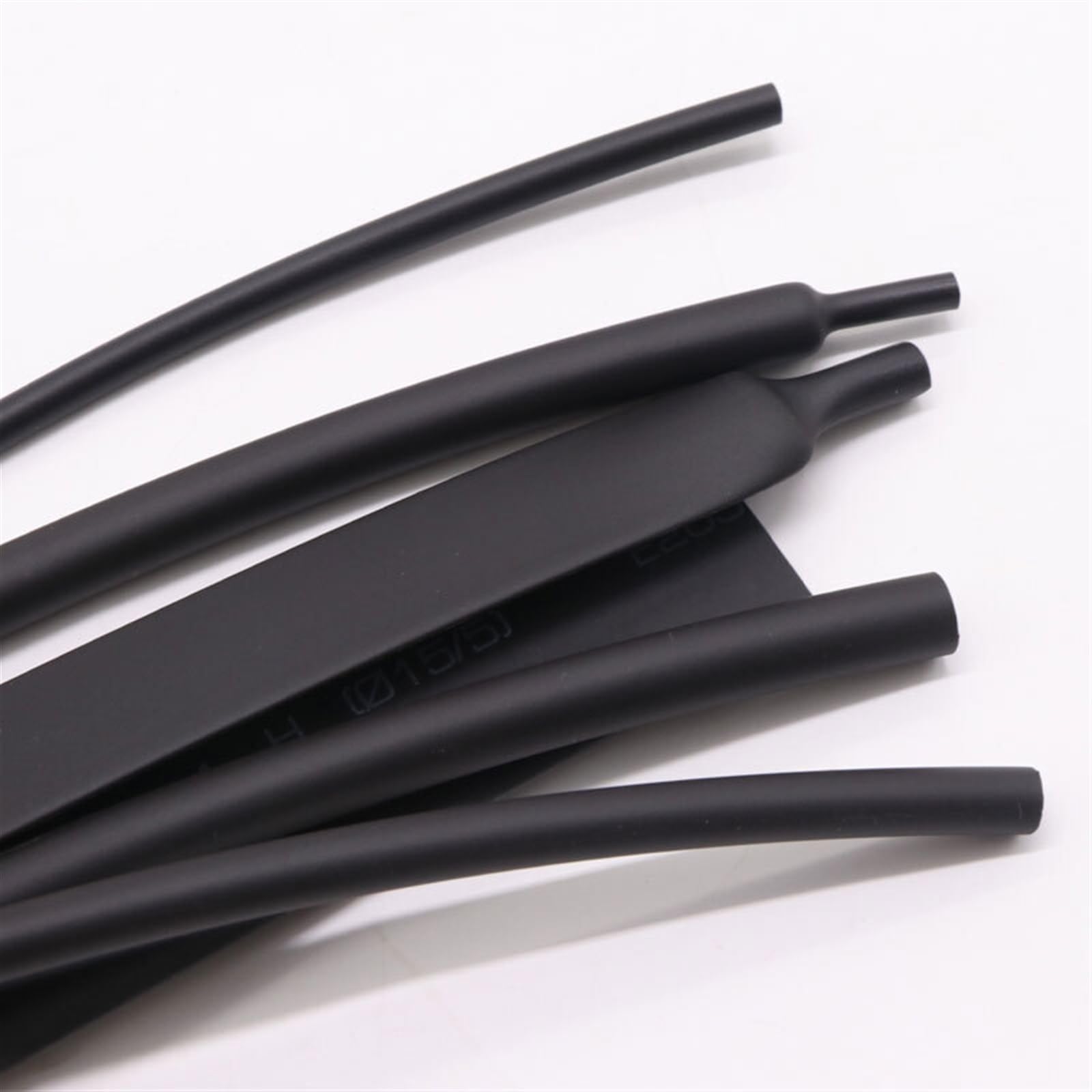 flexiable Rubber No Glue Heat Shrink Tubing 3:1 Ratio Waterproof Wire Wrap Insulated Lined Cable Sleeve 1 Meter Diameter 1.5mm 50mm Drain Elastic (Color : Black, Size : 7mm)