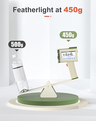 Miniatura 3 de v4ink Impresora de mano BT-HH6105B2 Impresora de inyección de tinta de mano beige Impresión de 0.5 pulgadas Código QR Código de barras Fecha Logo