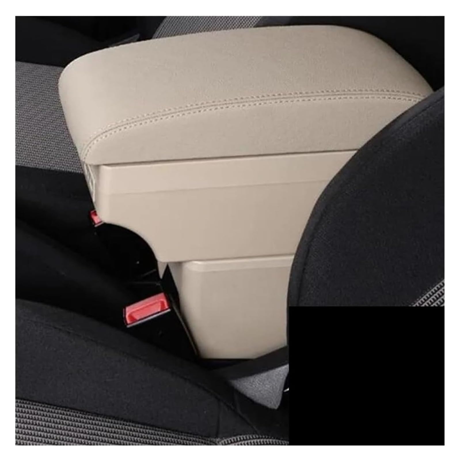 Cassetto Portaoggetti Per VW Per UP Bracciolo Auto Scatola Portaoggetti Interni Retrofit Ricarica USB Braccioli Accessori(B Style Beige)