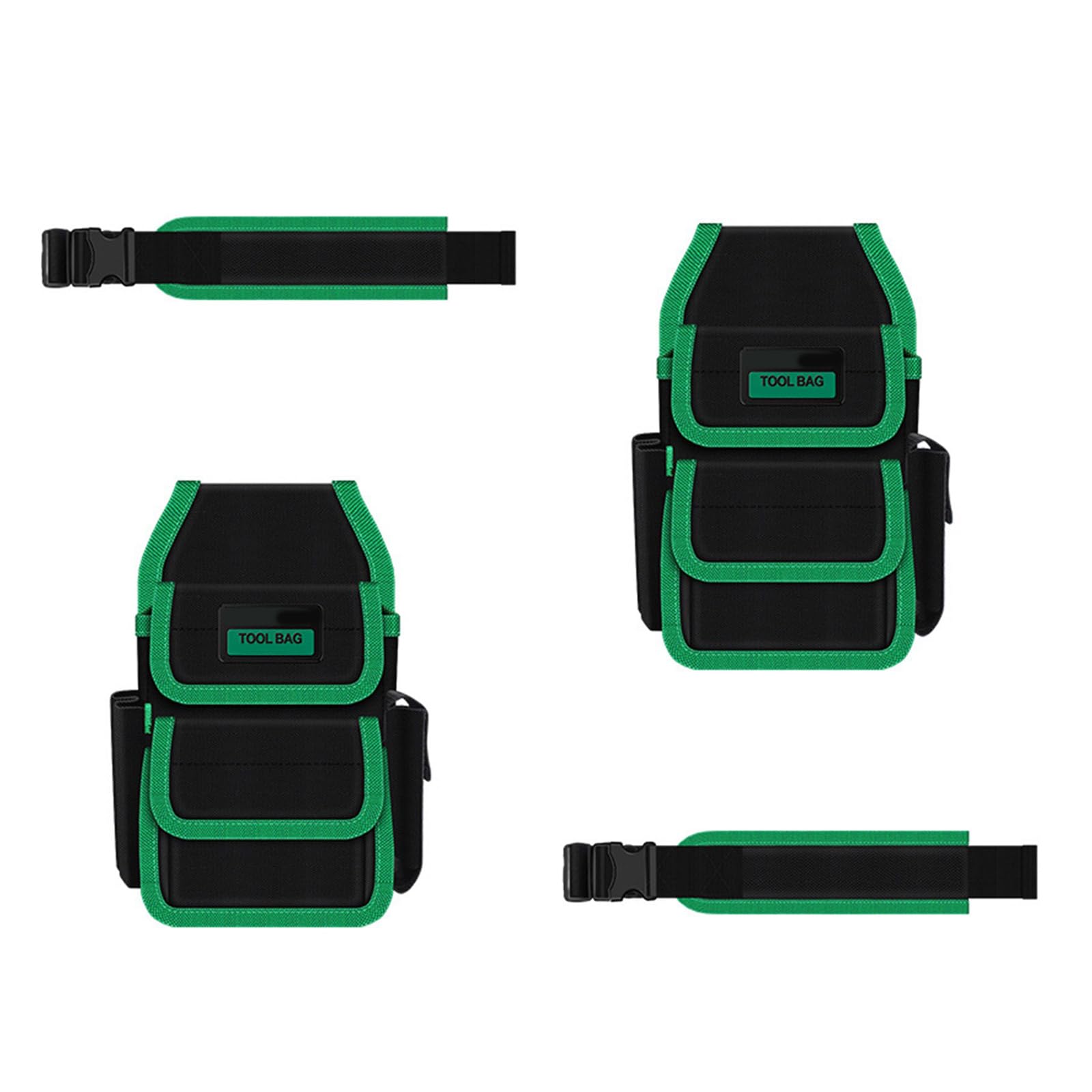 Tsophreniq D Abrasion Resistant Heavy Uty Nylon Tool Organizers Pouches Set Of 2 With Waterproof Lining For Construction Workers Clip On Tool Belt For Workers