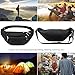 Men's Waterproof Black Fanny Pack Adjustable Buckle Hip Waist Pack 6 Zippers 5 Pockets Bum Waist Pouch For Running Hiking Cycling Outdoor Sports