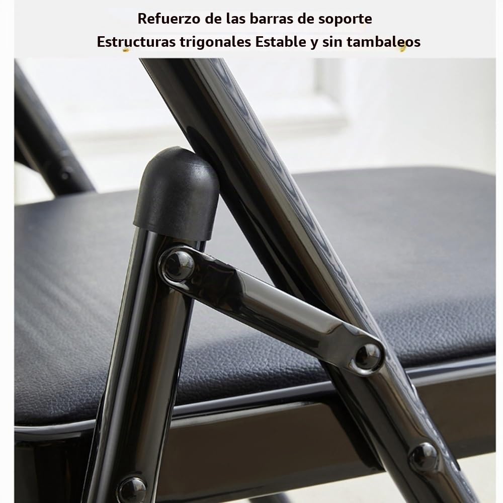 Silla de Yoga Plegable de Asistencia para Casa y Gimnasio, Sin Respaldo (Black)