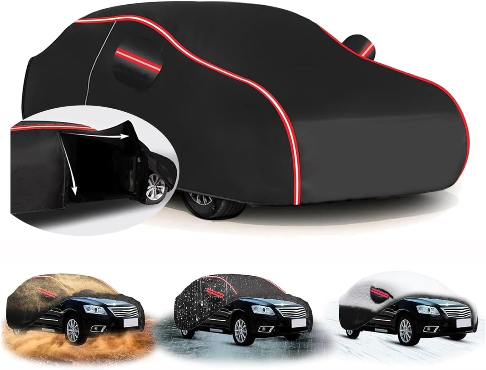 Car Cover for VinFa𝘴t VF7 (454.5 x 189 x 163.6cm),Rainproof, snowproof, dustproof, UV-proof, scratch-resistant, with night-time reflective strips