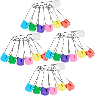 Nappy Colored Safety 50pcs Safety Pins Trending Clothes Adult Bib Adult Diaper Clothing Big Safety Heavy Duty Nappy Pin Bibs Pins Large Safety Pins Safety Pins for Clothing Saliva