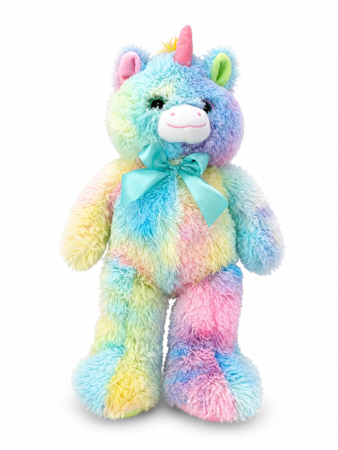 Generisch Kuscheltier Einhorn 54 cm – Flauschiges Regenbogen Einhorn – Weiches Plüschtier Stofftier – Magischer Kuschelfreund für Kinder