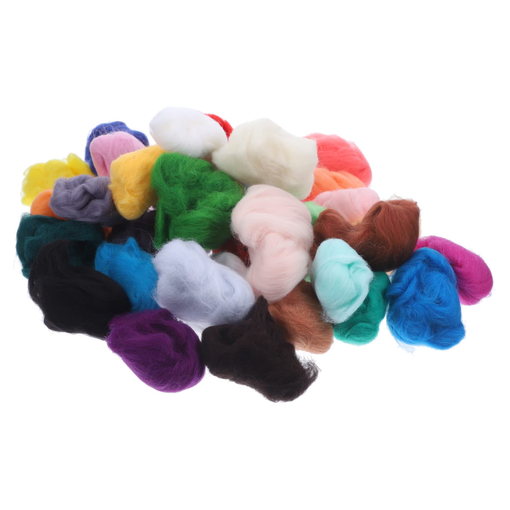 STOBOK 108stücke Teiliges Set Für Nadelfilz Bunte Filzwolle Für -projekte Geeignet Für Trocken Und Nassfilzen Handwerksmaterialien Für Kreative Bastelideen