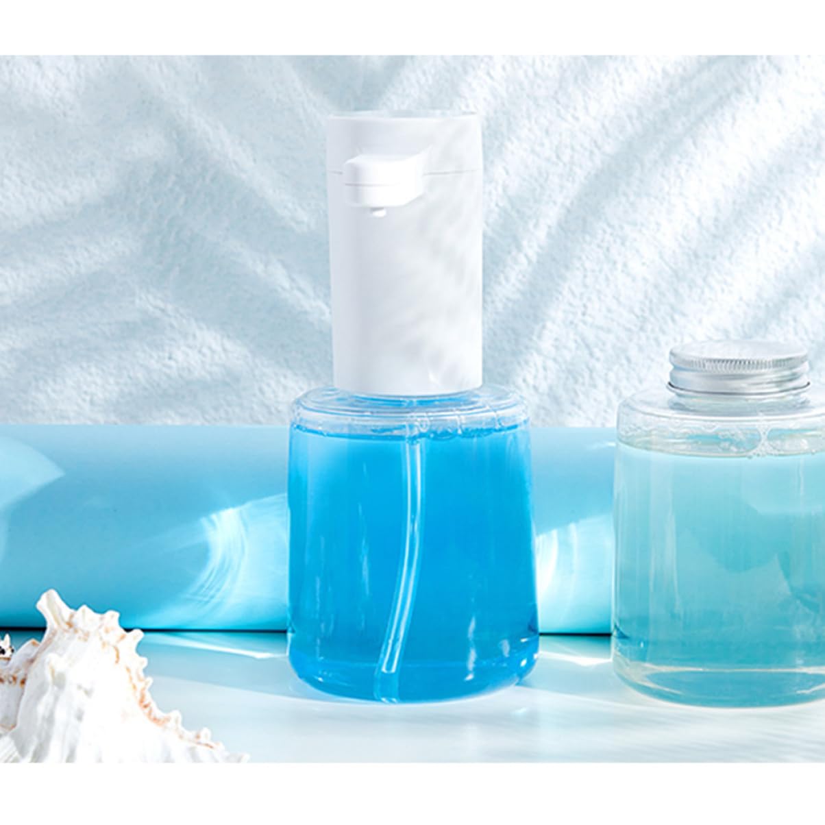 Alipis Dispenser Automatico di Sapone senza Toccare, Sensore a Induzione, Plastica Bianca, per Bagno, Ufficio e Hotel