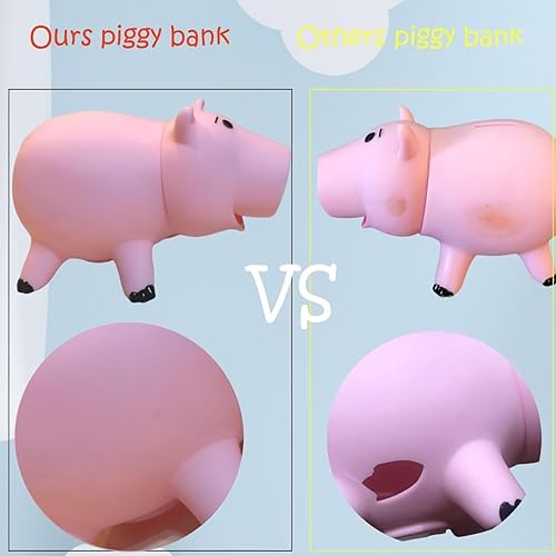 Miniatura 6 de Hucha plástica linda de la caja del dinero del cerdo rosa para el regalo de cumpleaños del niño sin la caja