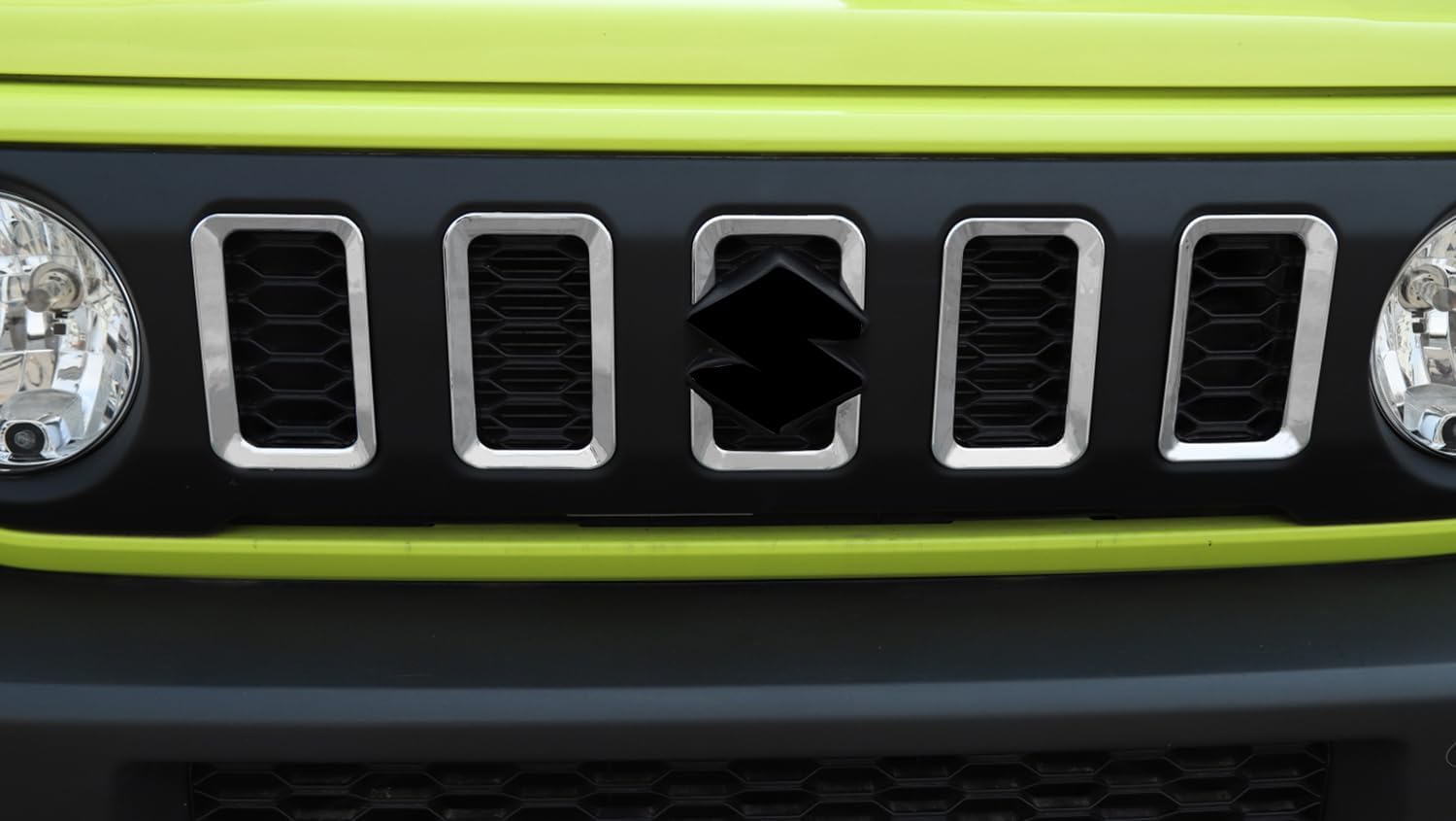 6pcs Front Grill Mesh Inserts Cover Grille Guard Trim for Suzuki Jimny 2019 2020 2021 2022 2023 2024 Exterior Accessories (Silver)