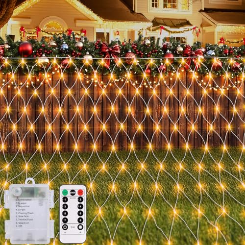 Filet lumineux extérieur pour décoration de mariage et fête sur terrasse en blanc chaud 100 LED