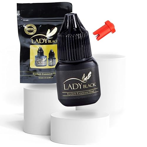 Extensiones de pestañas Max Bond Pegamento Adhesivo Fast Strong Black Sky LADY Negro 018oz 1 botella