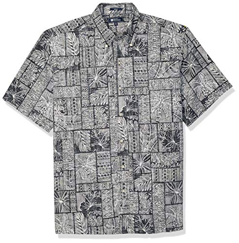 Reyn Spooner Men's Spooner Kloth Classic Fit Hawaiian Shirt Shirt, Papa Palm - Stretch Limo, XS