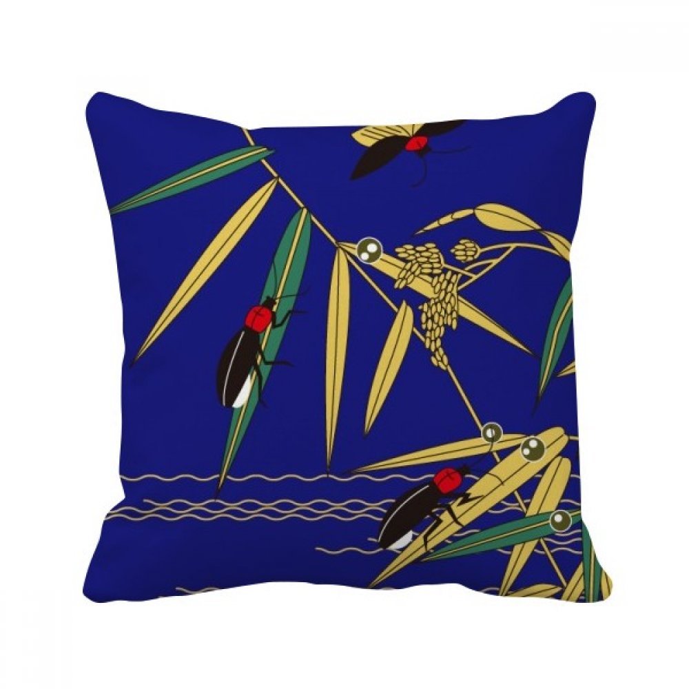 Coussin automne japonais jaune, une idee cadeau originale pour cremaillere