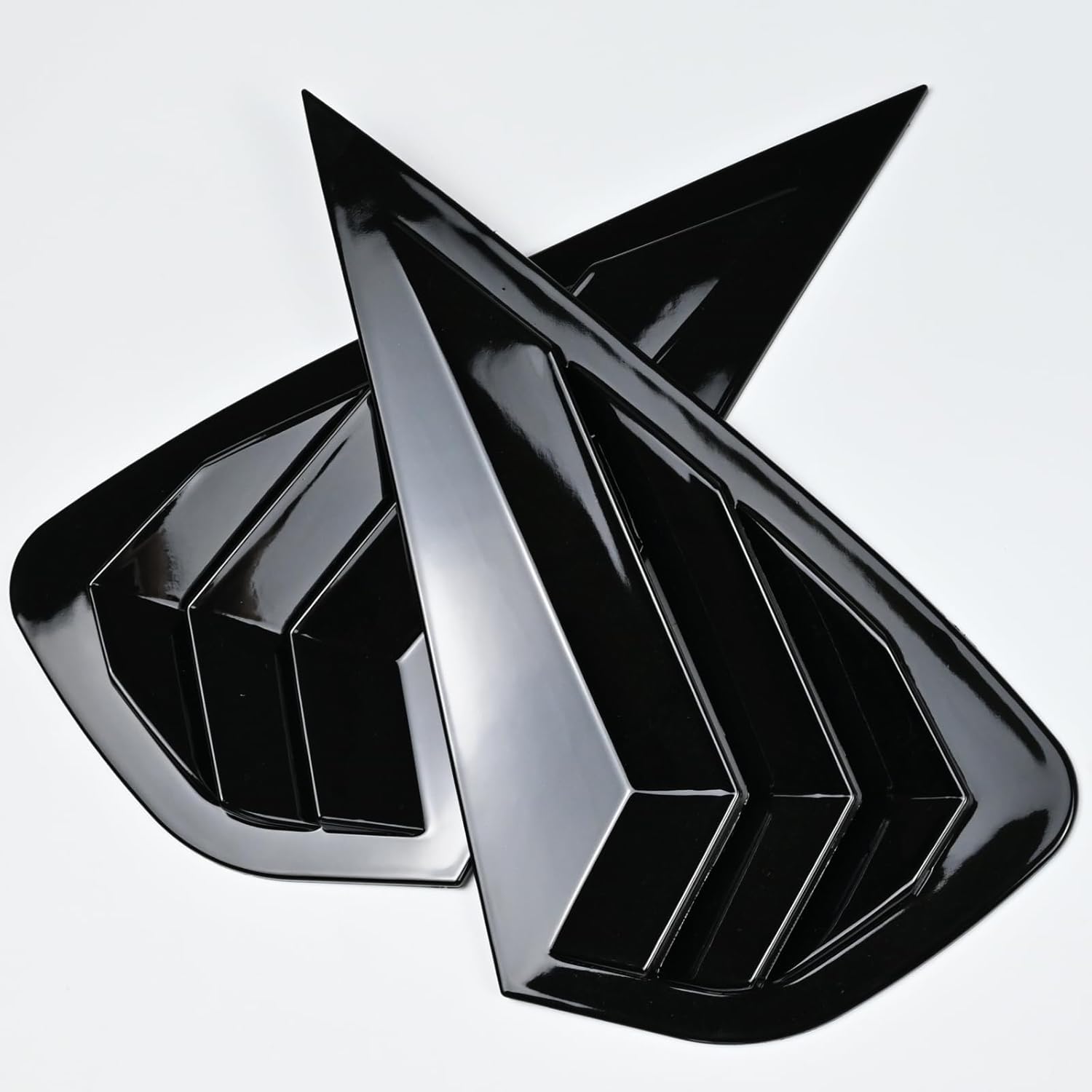 for Kia Forte 2019-2024 Rear Side Window Louvers, Racing Style Louvers Air Vent Scoop Shades Cover Blinds 1Pair (Glossy Black)