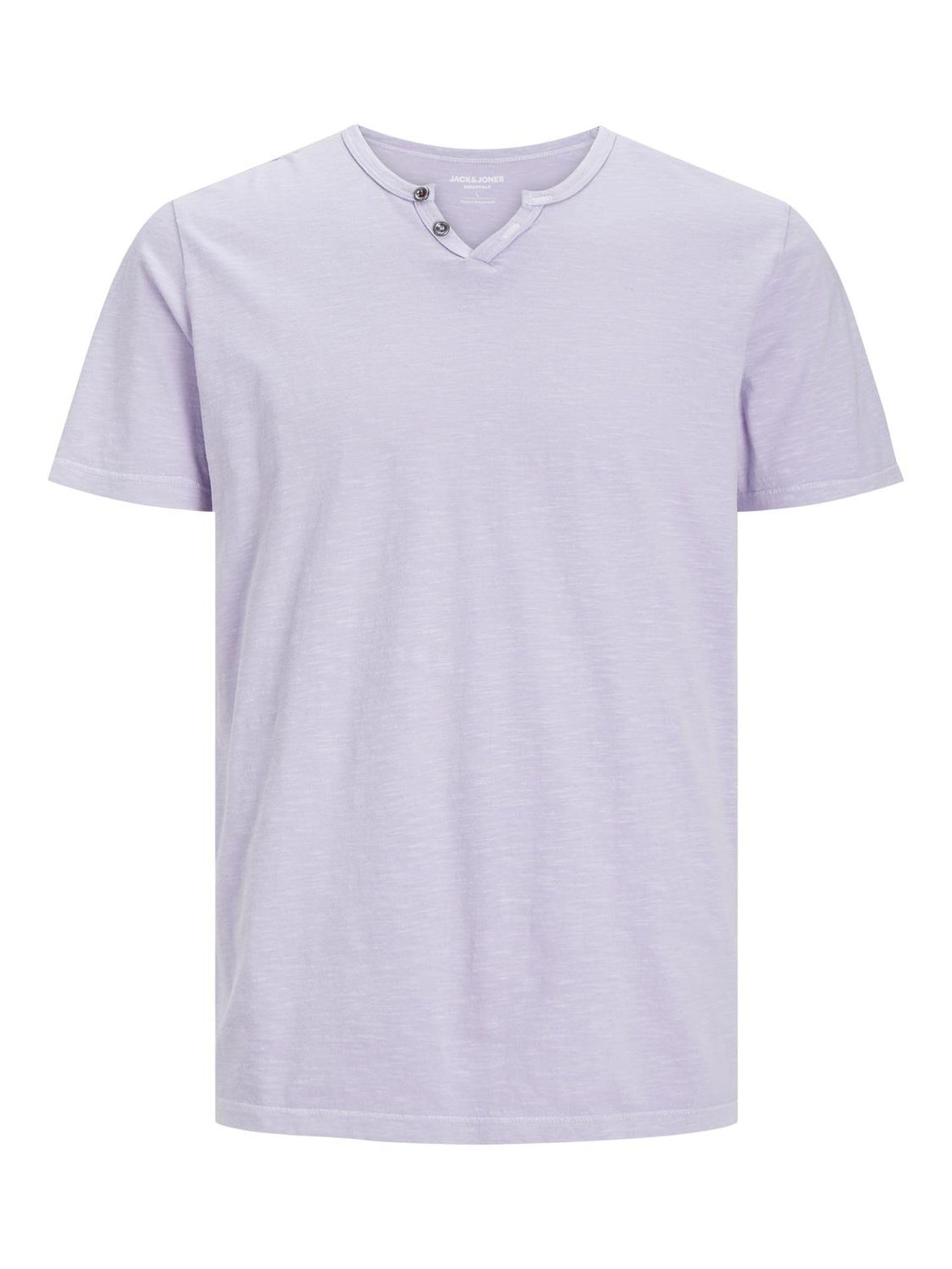Jack & Jones T-Shirt Melange Split Neck T-Shirt