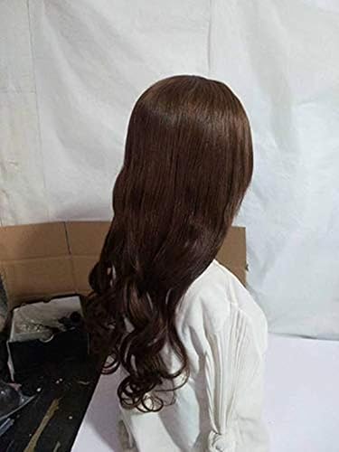 Yudit Long Curly/Wavy Human Hair Topper For Moderate To Large Hair Loss Free Part Double-Needle Silk Base 14&16cm Clip In Top For Women