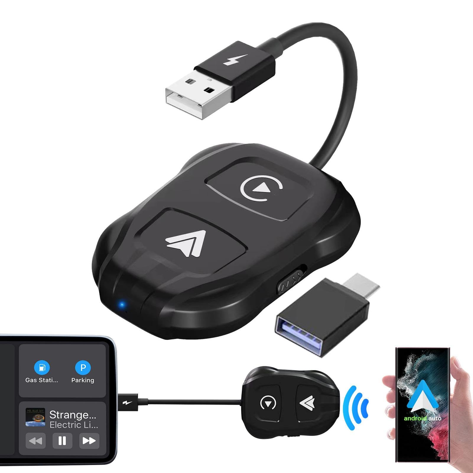Transmisor inalámbrico de coche - Convierte cables en coche inalámbrico - Adaptador de coche Plug and Play - Control inalámbrico portátil para diferentes modelos