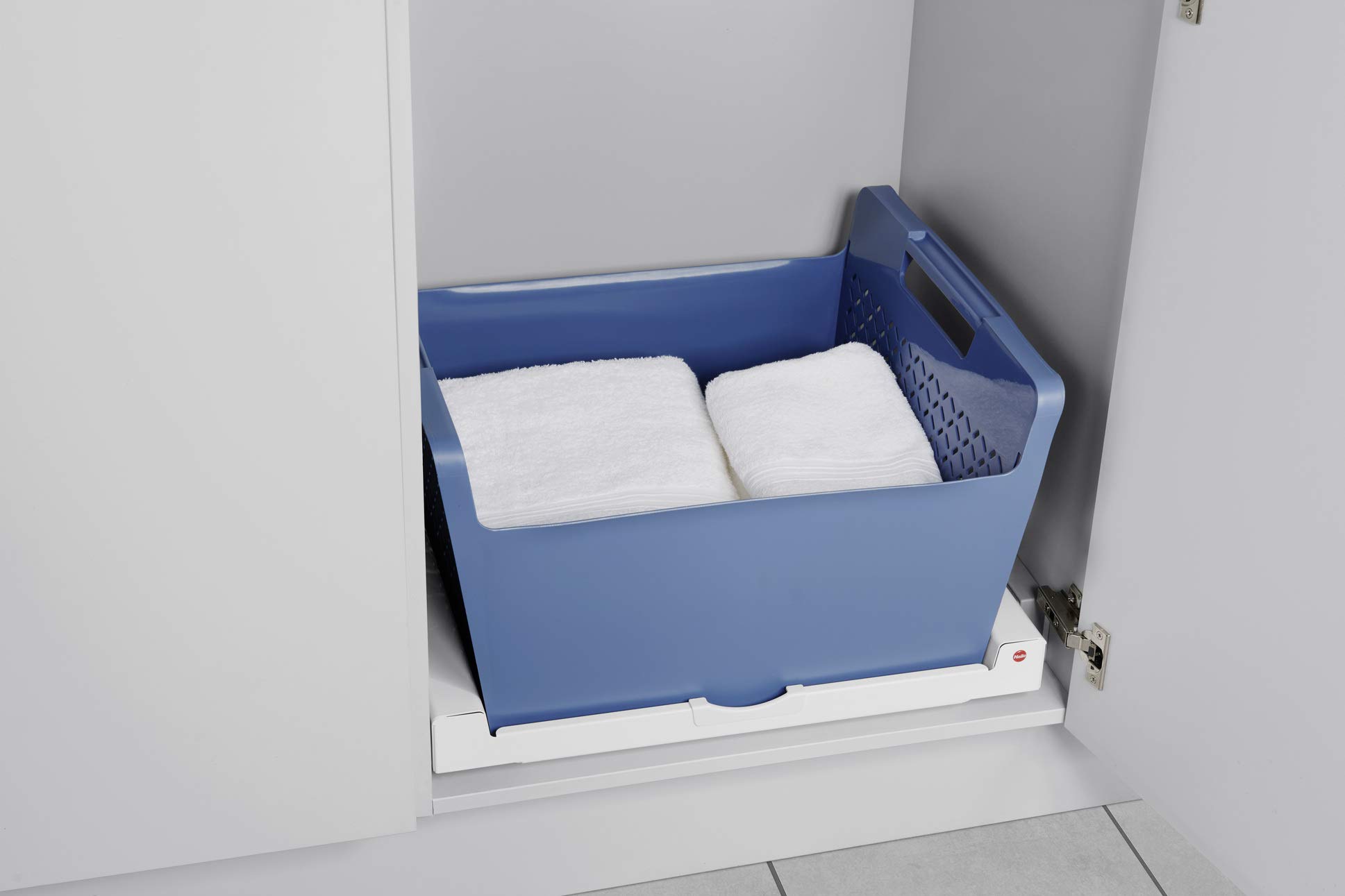 Hailo Auszug 3271351 | passend für 60er Unterschrank | Tablar universal nutzbar | Ordnungs-Modul weiß