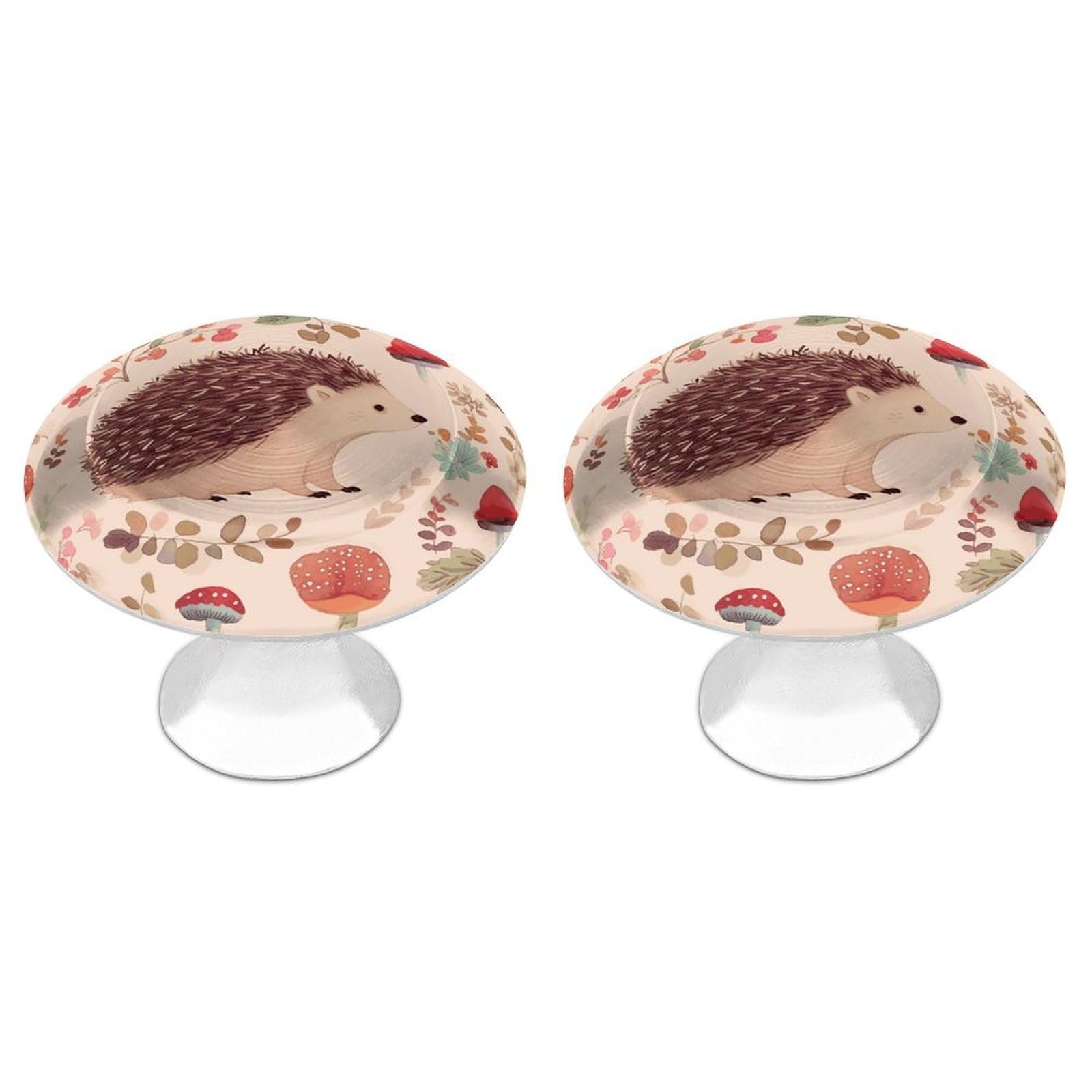 Vstadank Style Lovely Hedgehog Drawer Pulls Sturdy Stainless Steel Door Handle Round Cabinet Knobs Fashion Dresser Drawer Knobs Door Pulls Exquisite Cabinet Handles Furniture Pull 2Pcs