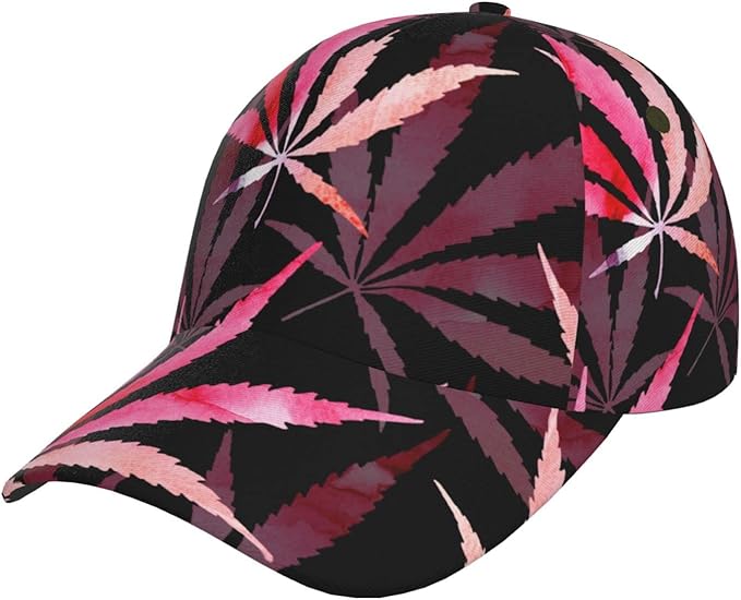 Amazon ピンク色の葉の大麻 キャップ メンズ レディース 無地 帽子 速乾 軽量 紫外線対策 日よけ 野球帽 調節可能 おしゃれ カジュアル 春 夏 秋 男女兼用 キャップ 通販