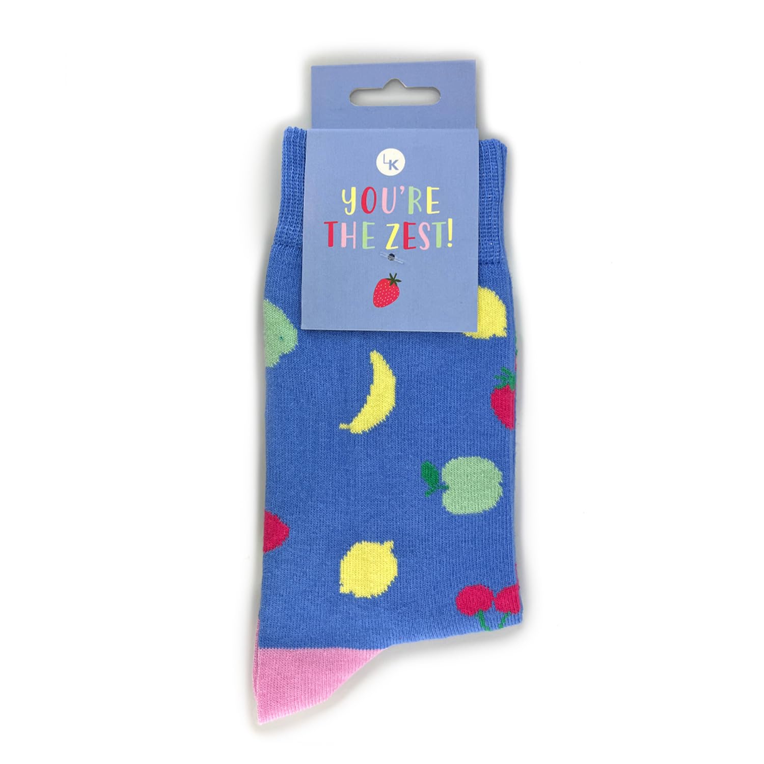 Love Kates Snazzy Socks You're The Zest! Fruity Ladies Socks Size 4-7 Novelty Sock Gift LKSOCK013, Blue