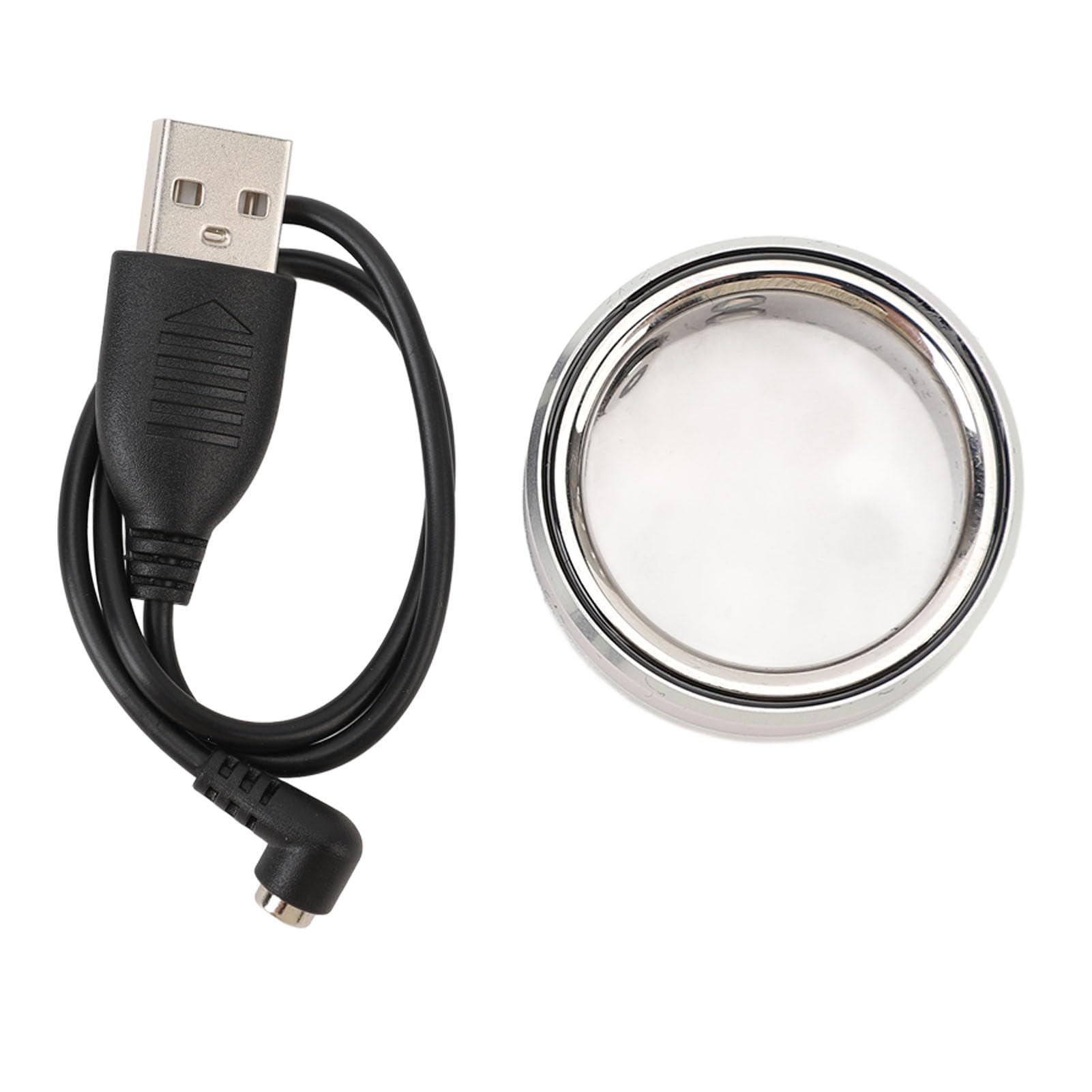 RiToEasysports Smart Ring, Stainless Steel Sleep Smart Ring Health Tracker Body Temperature Steps Monitoring Lightweight Fitness Health Tracker Ring Silver (No. 18)