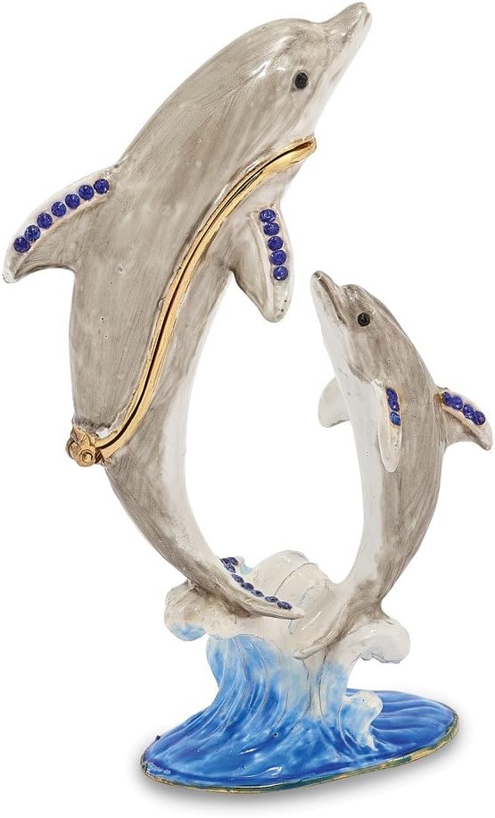 Jewels By Lux Bejeweled Amazing Azure Turtle Trinket Box