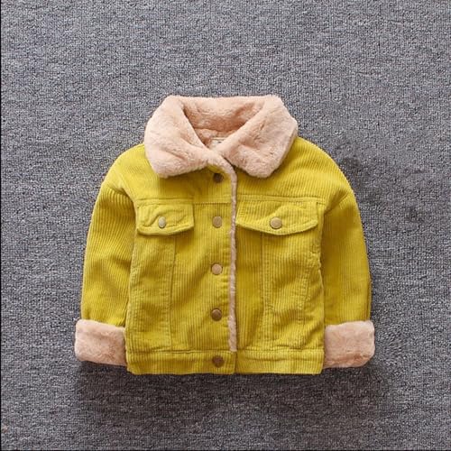 Toddler Cute Fleece Lined Coats Long Sleeve Lapel Winter Jacket Button Down Multi-pocket Jackets 2025 Keep Warm Coat2