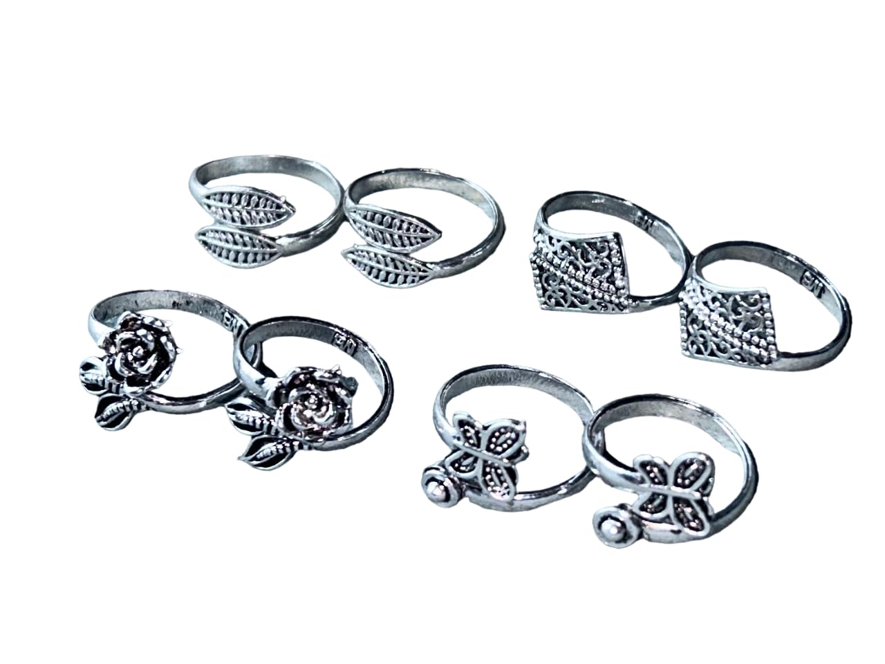 Women & Girls Metal Plated Fancy Toe Ring Adjustable Bichiya/Leg Finger Ring-Combo-4 (A_C_P_110820_Multi)-image-39