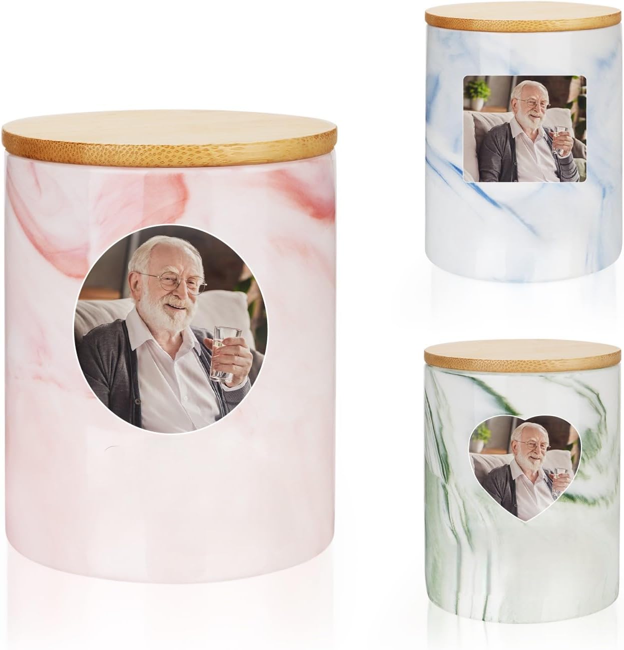 SOITIS Customized Ceramic Mini Urn for Human Ashes - 4.3 Inches Golden Black Marble Holder, Small Urns for Ashes, Memorial Keepsake Decorative Urn, Engraving Cremation Funeral Urns for Women Men