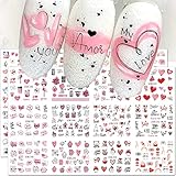 【Water Transfer Nail Decals】Wasser Transfer Nagelaufkleber, tauchen Sie einfach den gewünschten Aufkleber in Wasser für 10-20 Sekunden und befeuchten Sie die Nägel zur gleichen Zeit, dann schieben Sie das Muster auf die Nageloberfläche, schließlich tragen Sie den Decklack auf, um den Aufkleber dauerhaft zu machen.