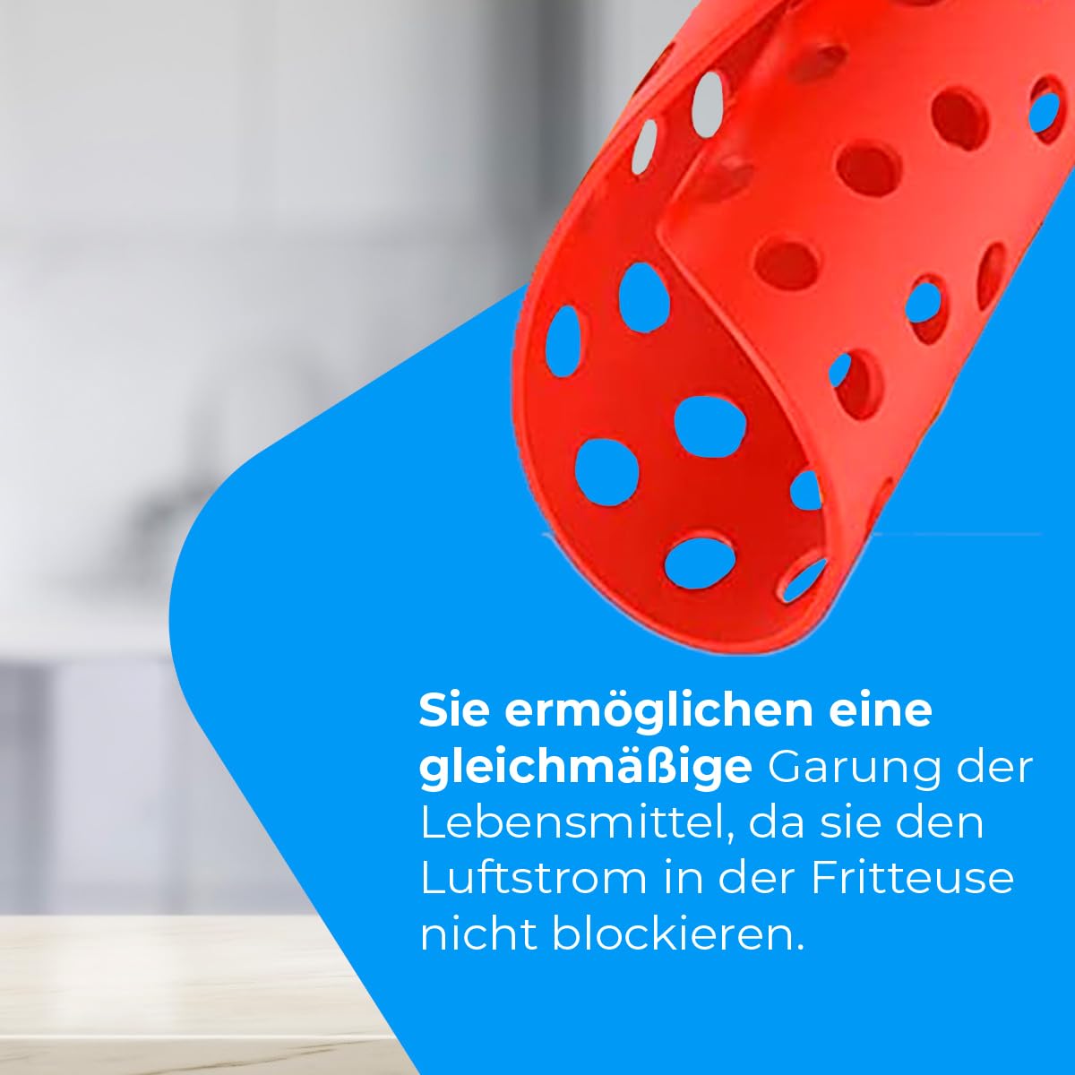 3 Stück Silikon Luftfritteuse Pad Antihaft,21.5cm  Produktbild-Vorschau 11
