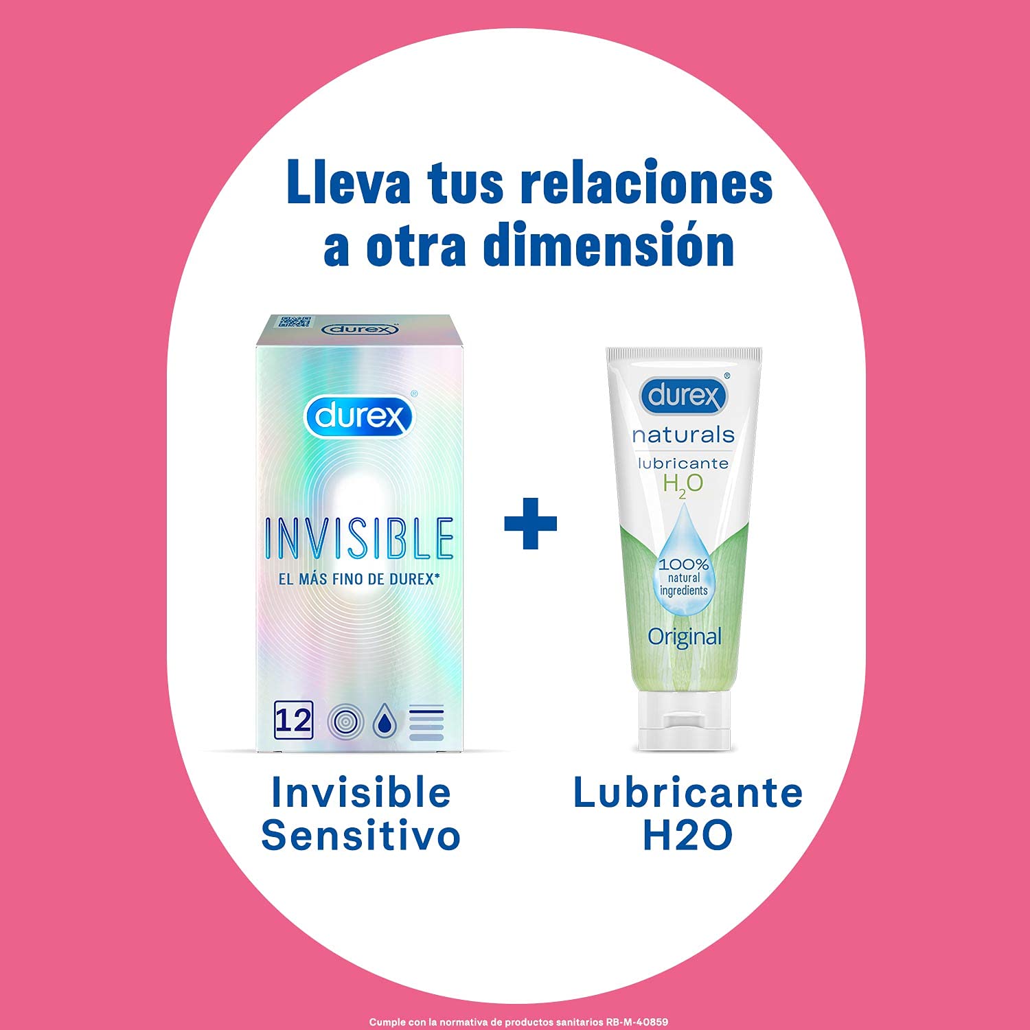 Durex Naturals H2O Lubricante Base Agua, 100% natural sin fragancia, colorantes ni agentes irritantes - 12x100 ml