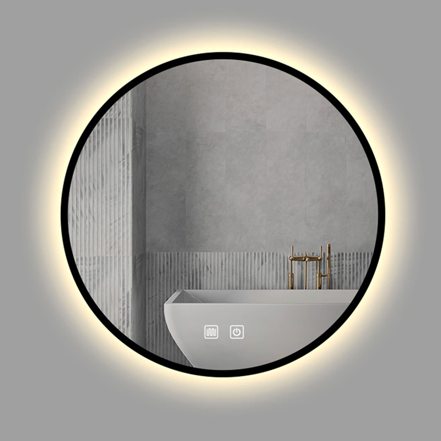 Bellanny Specchio Bagno con Luce e Bluetooth 60cm, Specchio-Bagno-LED con Antifog, Specchi da parete Dimmerabile,3000K-6500K,Memoria,IP44, Trucco Specchio-Retroilluminato per Casa,Parrucchiere,Hotel