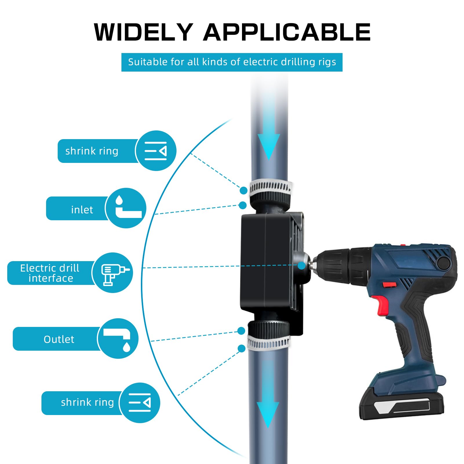 Pompa Elettrica Per Trapano - Mini Pompa Autoadescante Per Acqua, Olio E Diesel - Foto 6