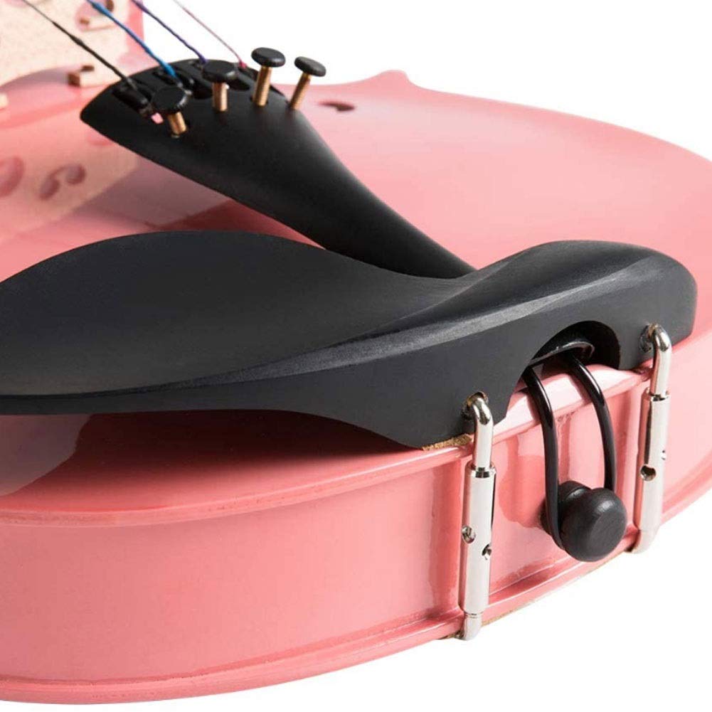 Violino standard da studente, per principianti, 4 corde 4/4 violino full size in tiglio Set for principianti, artigianale e acustico con custodia, arco, ponte, colofonia, stoffa e corde di ricambio, r