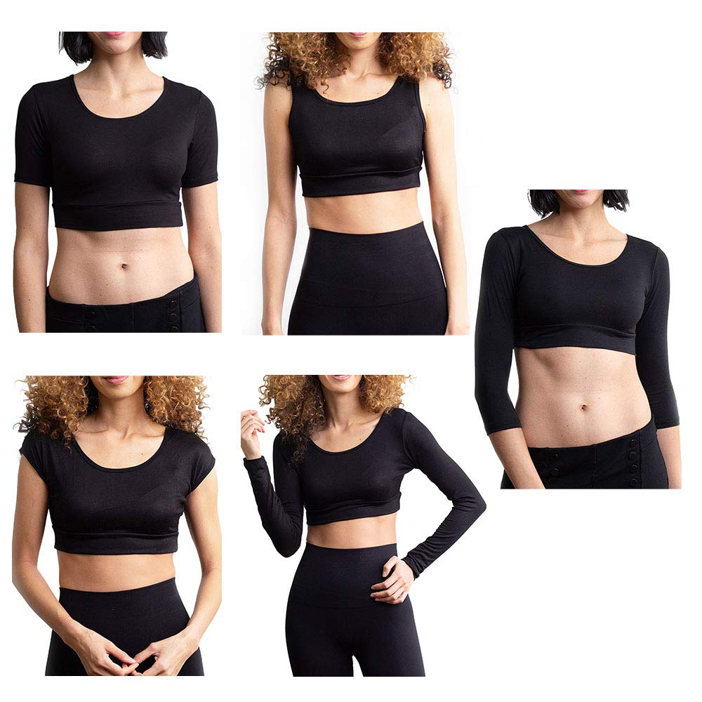 HALFTEE 5-Pack - Tank Basic 1/2 3/4 & Long Sleeve | Crop Top | Demi Cami | XS-3X