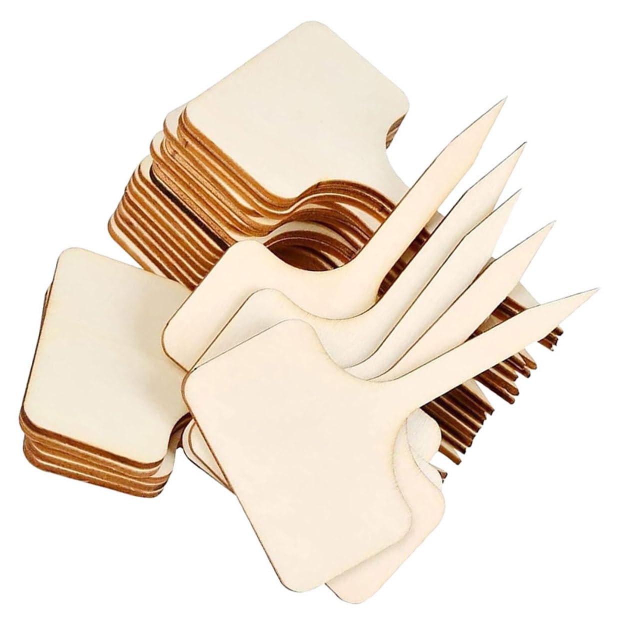 Mipcase 100pièces Étiquettes Non Fini Pour Plantes De Panneaux Identifiants De Fleurs Pour Jardin Et Dimensions De Pour Décoration De Et Pots