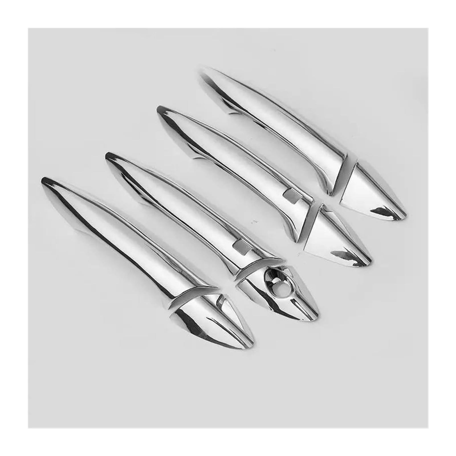 Hckclmbmzw B For Hyundai For Elantra 2011-2016 Chrome Door Handle Cover Trim Molding Catch Overlay Garnish Cap Cup Protector Door Handle Cover(B)