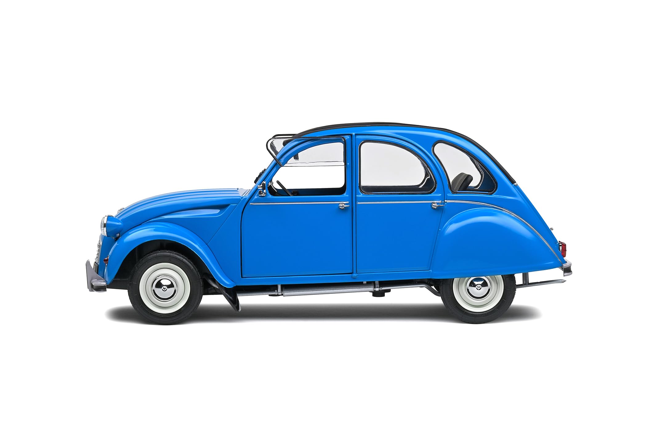 Solido Prestige 1/18 - Citroën 2CV Charleston 1982 - Jaune Et Noir - Occasion Boîte Défraîchie