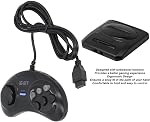16 Bit Game Controller 9 Pin with TurboBoost Function, Ergonomic Design Game Controller, Classic Appearance, Plug and Play Small Ergonomic Gamepad for Genesis
