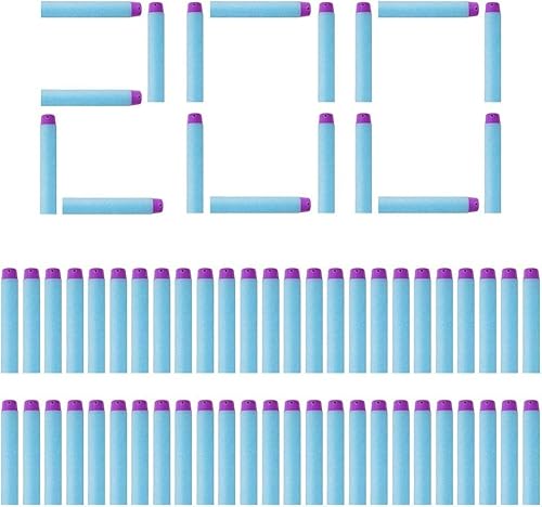 Nerf N Strike Blaster Compatible Dart Bullets, Compatible with All Elite 2.0 Series Blasters Blue (200 Fortnite)