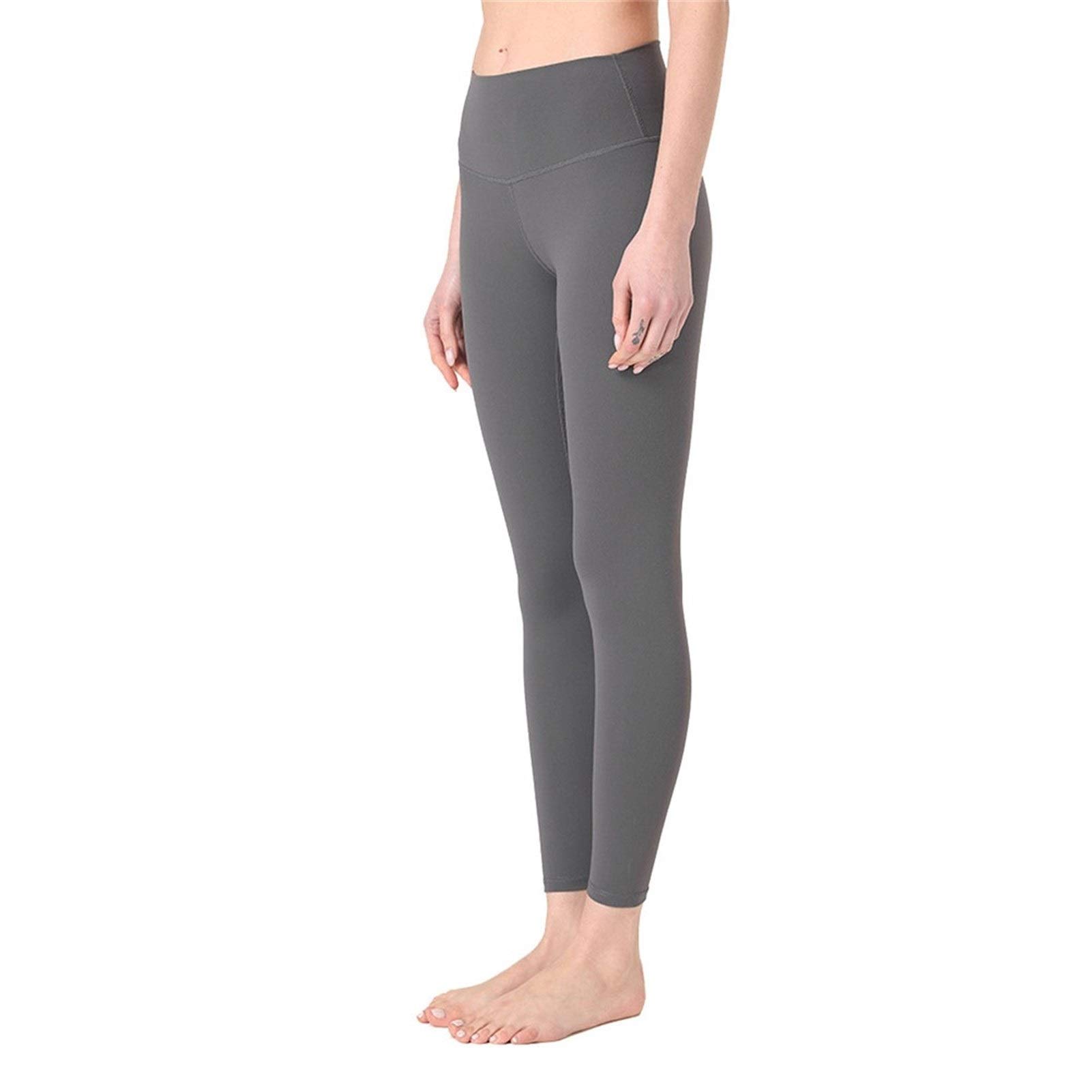 fitness legginsy damskie, Damskie Nagie uczucie Wysokiej talii Legginsy Legginsy Butt Lift Power Flex Slim Jogi Spodnie Aktywne Rajstopy Tummy Control Non See przez rozciągliwe sportowe legginsy do jo