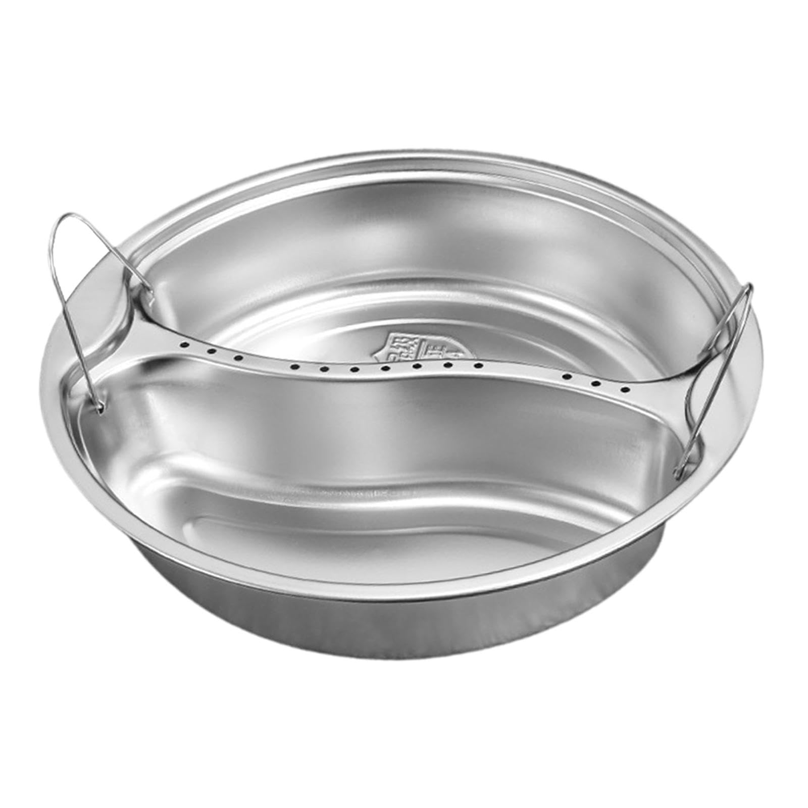 Divided Food Steamer Tray Multiuse Sectional Stainless Steel Steaming Basket Large | Home & Garden-image-19