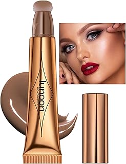 Liquid Contour Wand Contour Beauty Wand Face Concealer Contouring with Cushion Applicator Shading Natural Matte Finish, Blendable Super Silky Cream Contour Stick, 01 Contour Wand