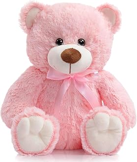 BEJOY Teddy Bear, Cute Soft Teddies, Small Soft Plush Toys, Christmas New Year Birthday Day Gift 14 Inches Pink