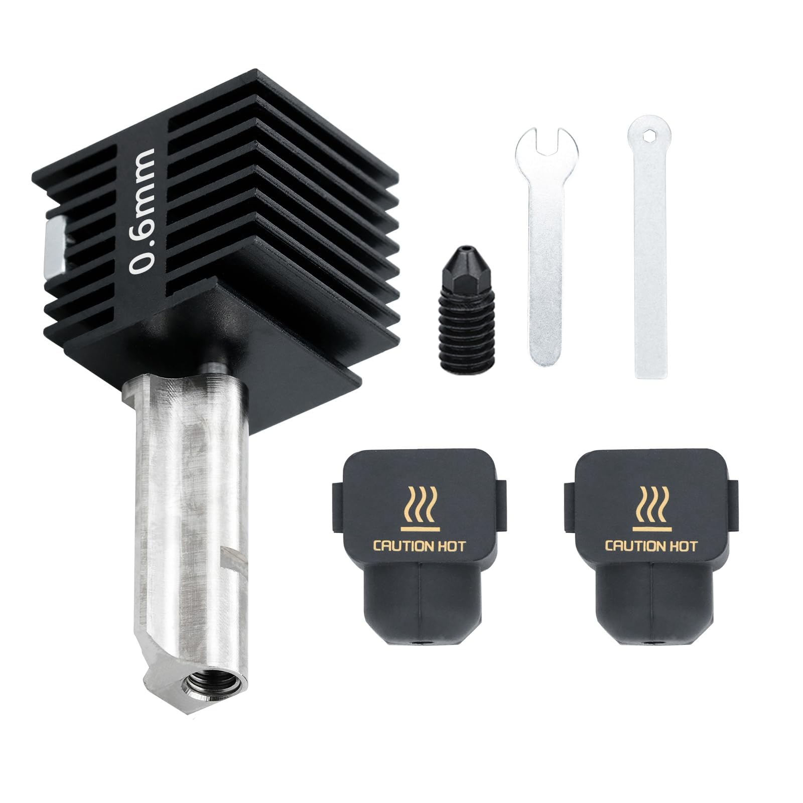 HzdaDeve Upgraded 0.2MM P1S/P1P Hotend Hot End Full Assembly Print Head Hardened Steel Nozzle Extruder Ceramic Heater Cartridge Rod Thermistor Kit Replacement For Bambu Lab P1S P1P Series - View #3